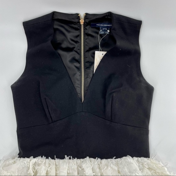 French Connection Summer Sky Fringe Dress New - Picture 5 of 16